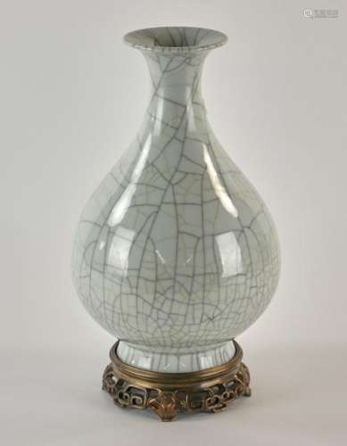 19thC Chinese Ge Glazed Yuhuchun Vase