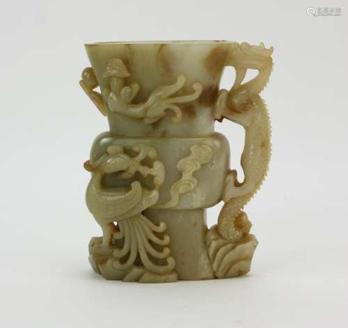 Chinese Carved Jade Vase