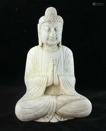 Chinese Marble Sitting Buddha