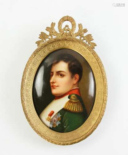 French Painting on Porcelain of Napoleon