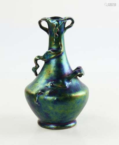 Attr to Tiffany Studios, Art Nouveau Pottery Vase