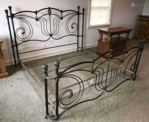 King Size Wrought Iron Bed by Wesley Allen