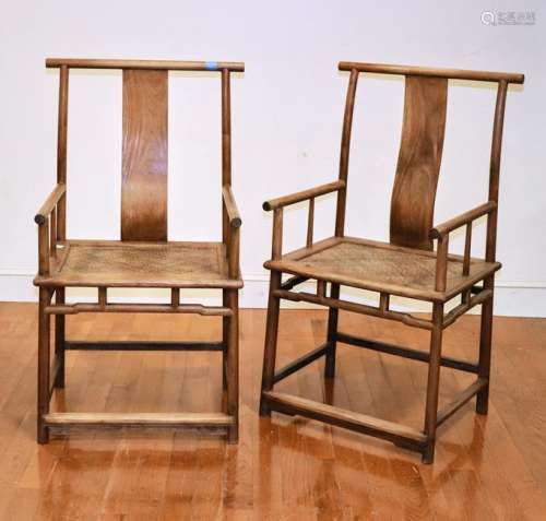 Pair of Chinese Huanghuali Chairs