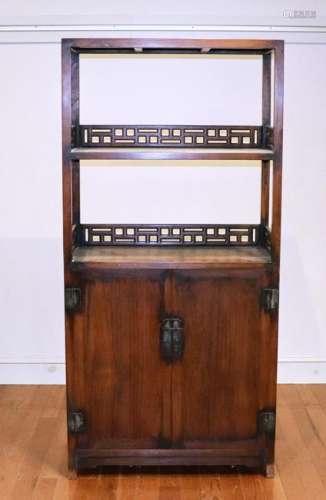 Large Chinese Huanghuali Bookcase