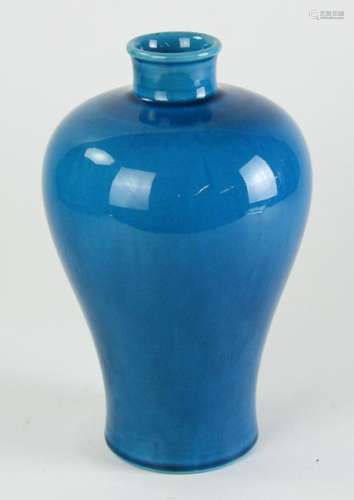18/19thC Chinese Light Blue Glazed Mei Vase