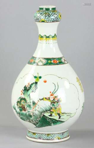 Chinese 19thC Famille Verte Vase
