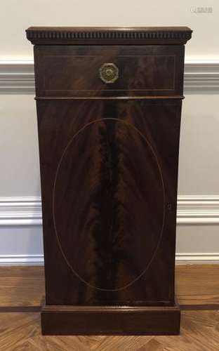 English Georgian Burled Wood Side Cabinet