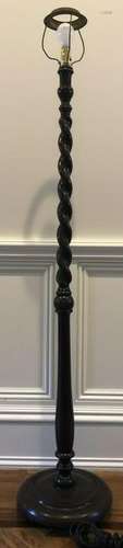 Vintage Carved Barley Twist Floor Lamp