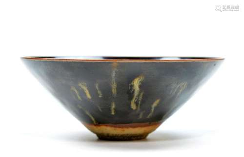Chinese Russet-Splashed Black-Glazed Bowl
