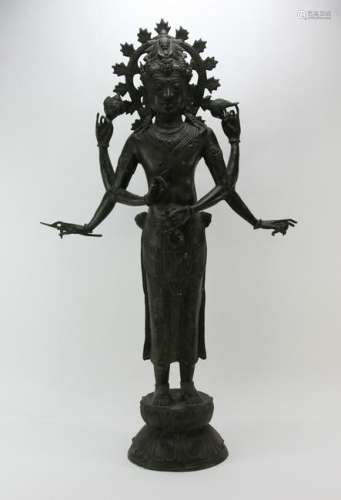 Antique Bronze Standing Shiva