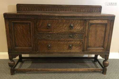 Antique Welsh Oak Console w Lined Cooling Cabinet
