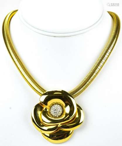 Circa 1975 Trifari Necklace & Pendant