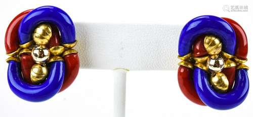 Vintage 1970s Italian Art Glass Seguso Earrings