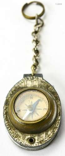 Vintage Compass & Magnifying Glass Pendant