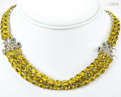 Circa 1920s Czech Glass Rhinestone Necklace