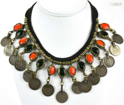 Middle Eastern Style Coin Mount Necklace