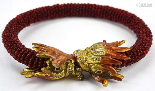 Vintage 1970s Dragon Coil Bracelet