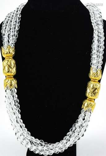 Vintage 1970s Joseph Mazer Crystal Necklace