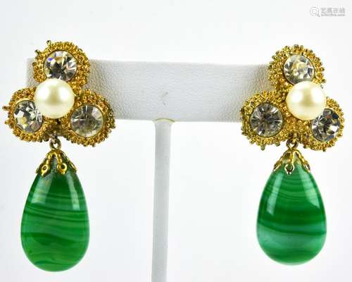 Pair 1970s Clip Earrings By Scaasi