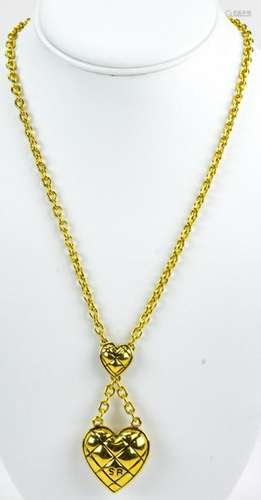 Vintage Sonia Rykiel Puffy Heart Necklace