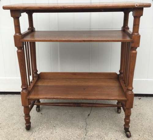 Vintage Wooden Spindle Occasional Table