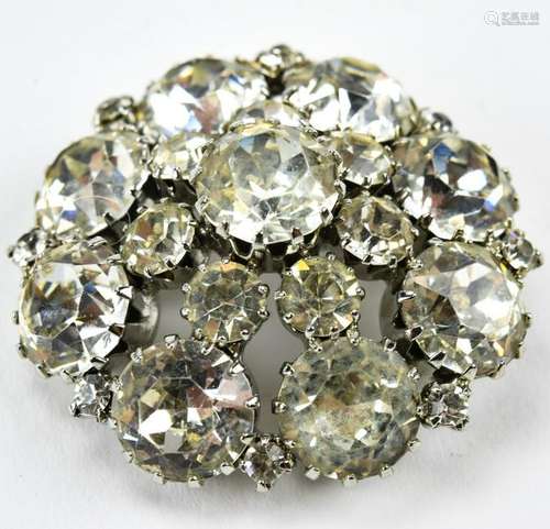 Vintage 1950s Weiss Rhinestone Cluster Brooch