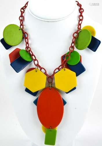 Vintage 1960s Bakelite Chip Necklace