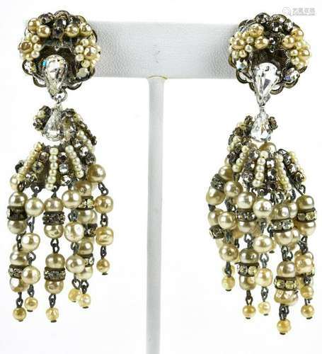 Vintage 1960s Miriam Haskell Tassel Earrings