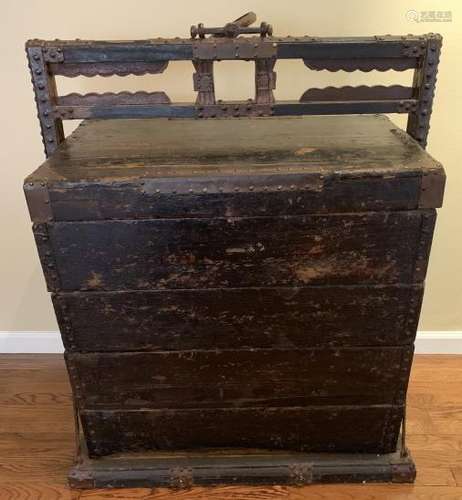 Antique 19th C Chinese Wedding Dowry Chest