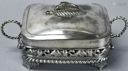 Antique Boston Silver Plate Sardine Tureen