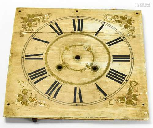 Antique 19th C Hand Painted Clock Face