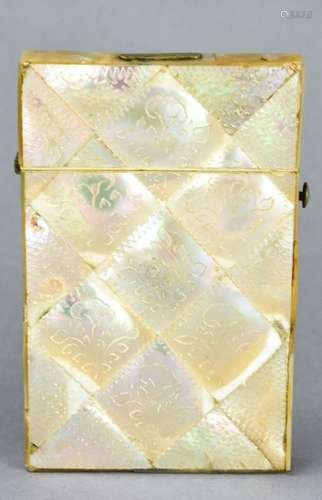 Antique 19th C Mother of Pearl Card Case