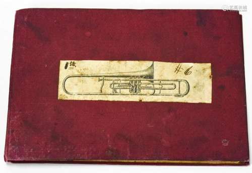 Antique 19th C Music Book of Funeral Marches