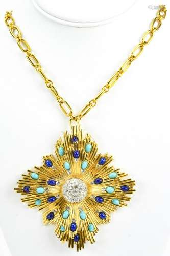 Vintage 1970s Starburst Necklace by Jomaz