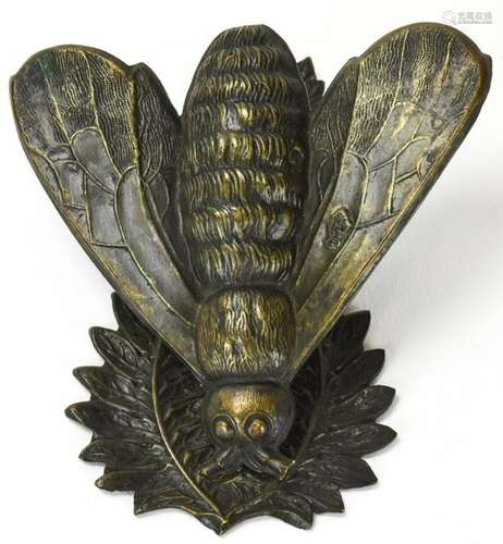 Antique 19th C English Figural Bee Desk Clip