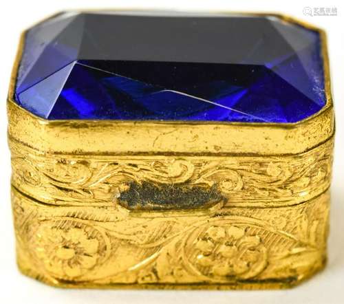 Vintage Italian Jewel & Ormolu Miniature Box