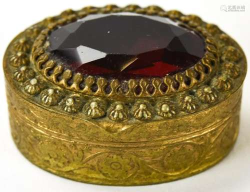 Vintage Italian Jewel & Ormolu Miniature Box