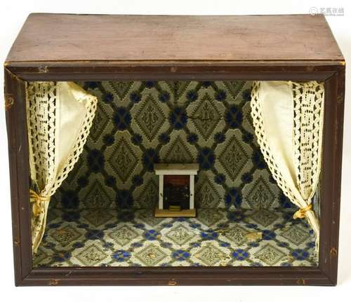 Antique 19th Century Dollhouse Room Box