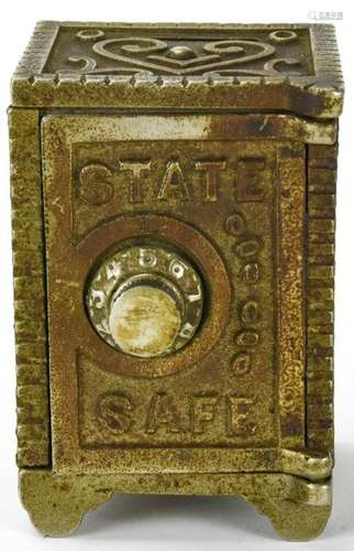 Antique Cast Iron & Tin Toy Safe Bank