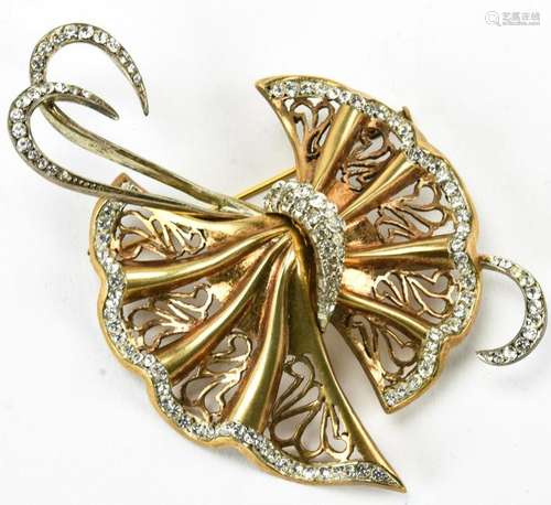 Vintage C 1940s Retro European Brooch