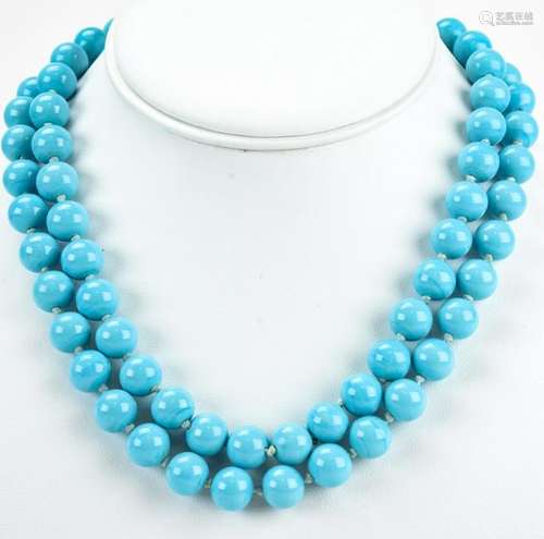 Vintage Joseph Mazer Faux Turquoise Necklace