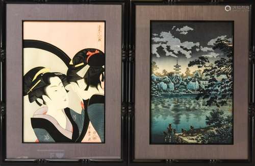 2 Japanese Woodblock Prints