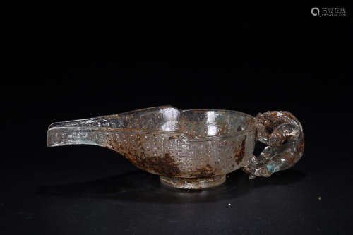 ANCIENT JADE GLASS CUP
