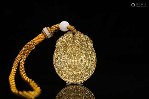 GILT BRONZE 'BAGUA' PENDANT