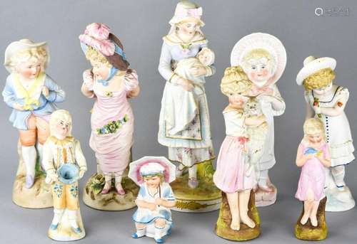 Heubach Style German Porcelain Bisque Figurines