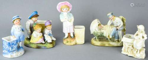 Heubach Style German Porcelain Bisque Figurines