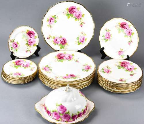 Royal Albert American Beauty Bone China Plate Set