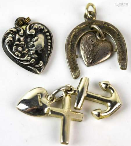 Vintage Sterling & Silver Hearts & Lucky Charms