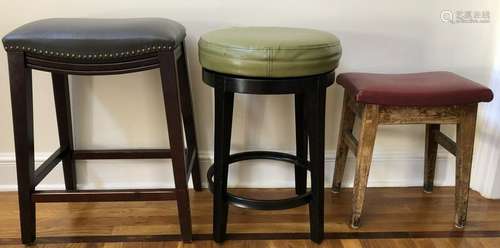 Three Vintage and Contemporary Stools