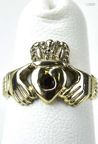 Estate 14kt White Gold Irish Claddagh Ring